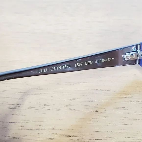 Lulu Guinness L837 DEM Womens Eyeglasses Unique Optical 51-16-140 Eyewear Frames - Picture 6 of 9
